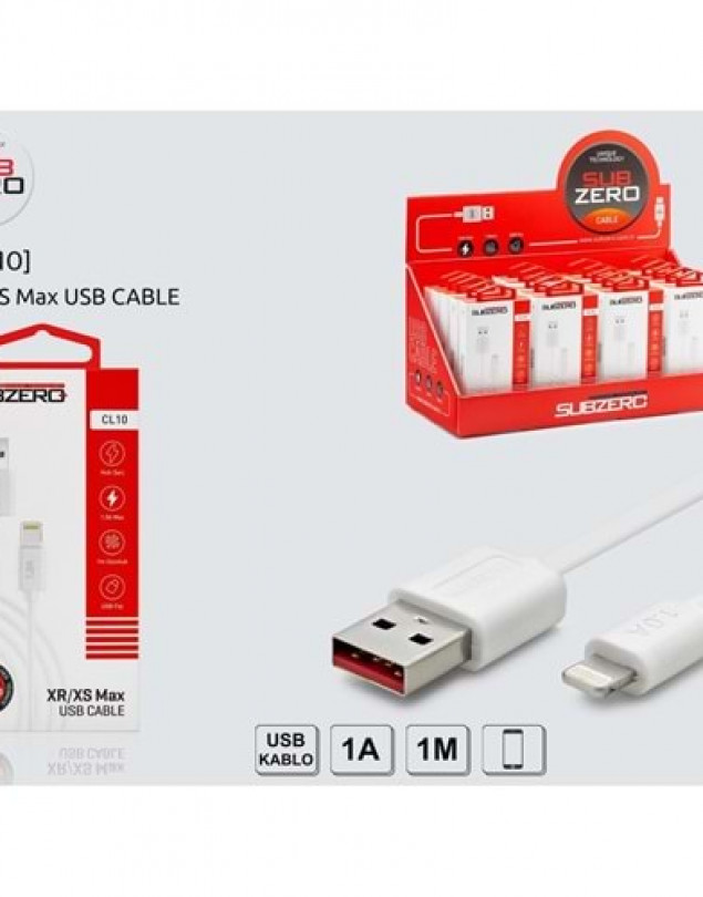 SUBZERO CL10 1 AMPER 1A IPHONE IOS ŞARJ KABLOSU 1 METRE