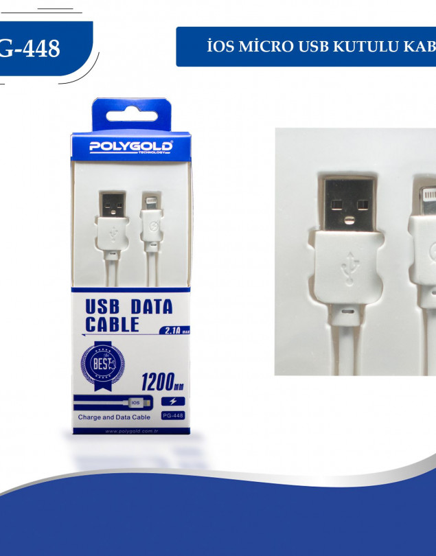 POLYGOLD PG-448 IOS IPHONE USB ŞARJ KABLO
