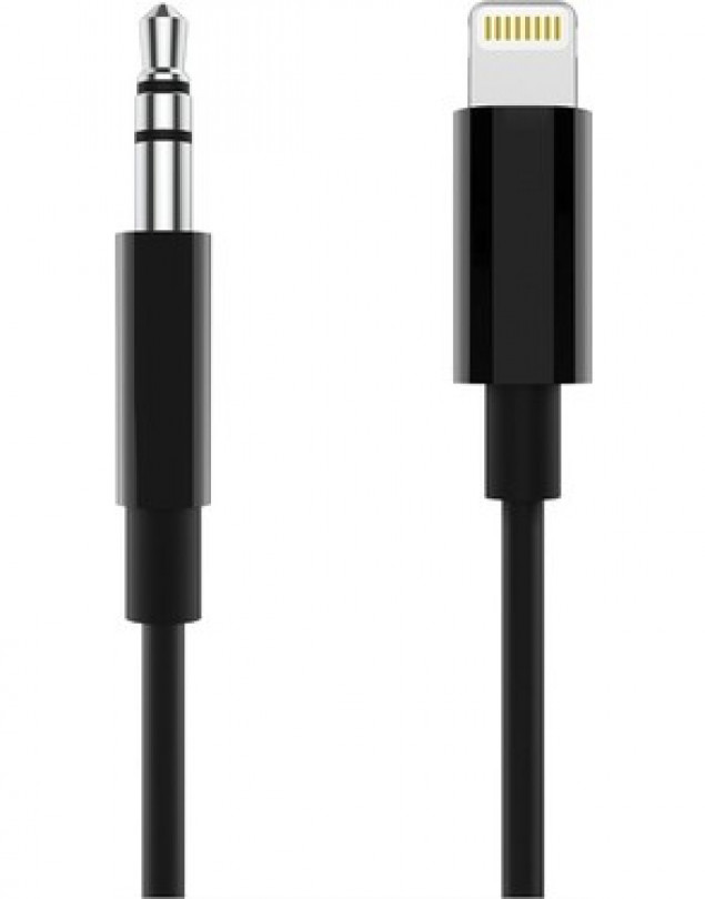 iPhone Lightning To 3.5mm Jack Siyah Aux Kablo